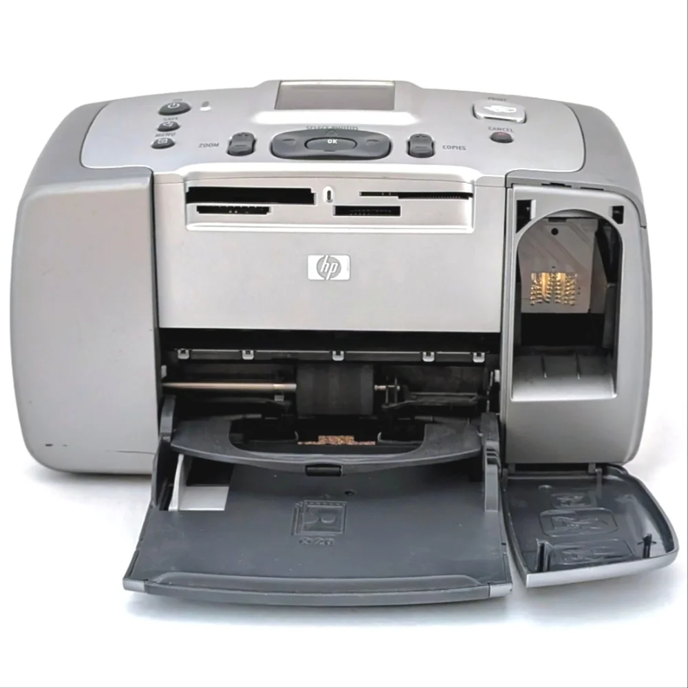 HP Photosmart 245 Compact Digital Photo Printer – Silver & Gray, 16 MB Memory